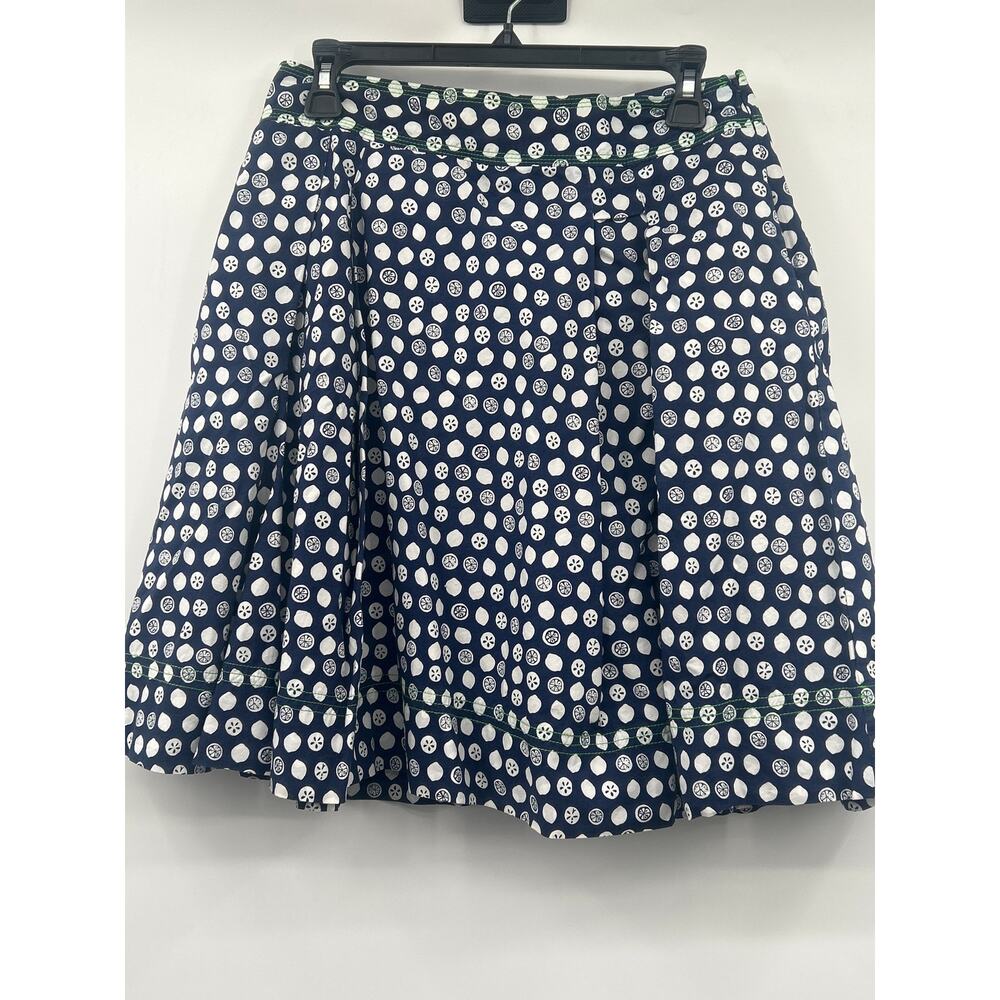 Lilly Pulitzer Lenna True Navy Lemon Squirt Skirt Size 6 Fruit Tropical Preppy